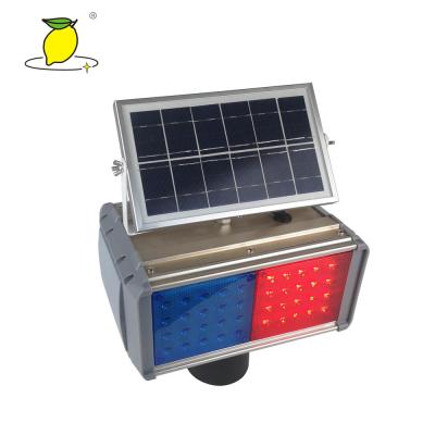 Reliable LED Solar Powered Barricade Lights 7 Watt With Water Resistance