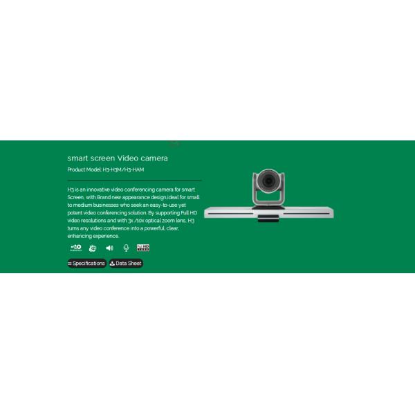 H3 Series Premium Video PTZ Cameras Specification Sheet