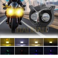 Forma de coruja Alumínio Branco Amarelo Dual Color Motorcycle LED Fog Light
