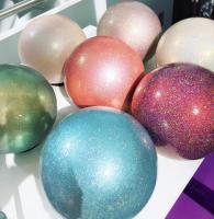da bola 18cm Eco-amigável do equilíbrio do Pvc de 15cm bola feita sob encomenda colorida da ginástica rítmica do exercício do logotipo