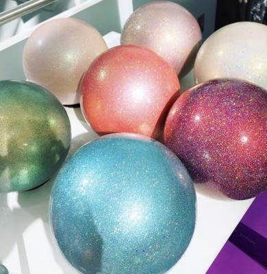 da bola 18cm Eco-amigável do equilíbrio do Pvc de 15cm bola feita sob encomenda colorida da ginástica rítmica do exercício do logotipo