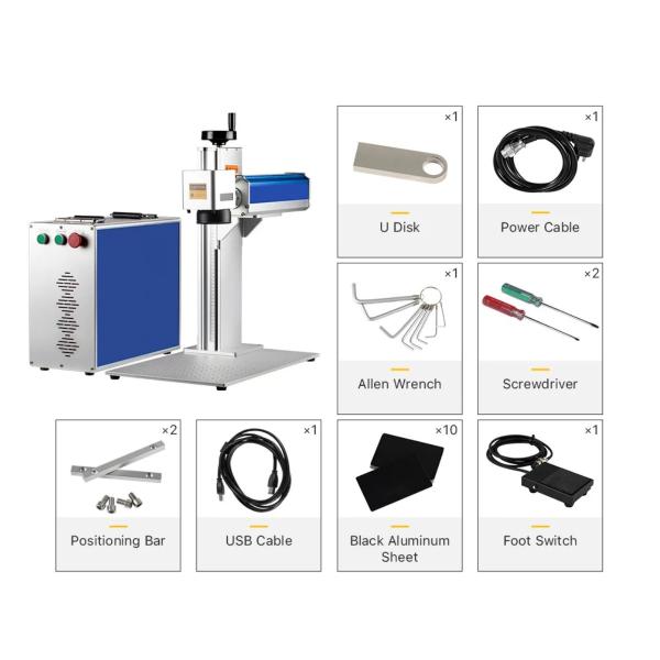 Laser Mopa Marking Machine 2.5D Engraving Machine 50W 60W Metal Color Marking for Jewelry Copper Gold Silve DIY Marking