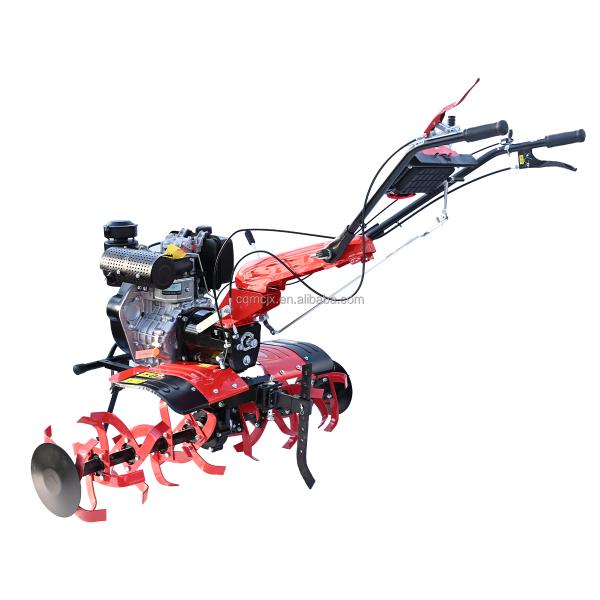 161x101x102CM 7Hp Farm Mini Land Cultivation Machine Walking Hand Tractor Cultivator