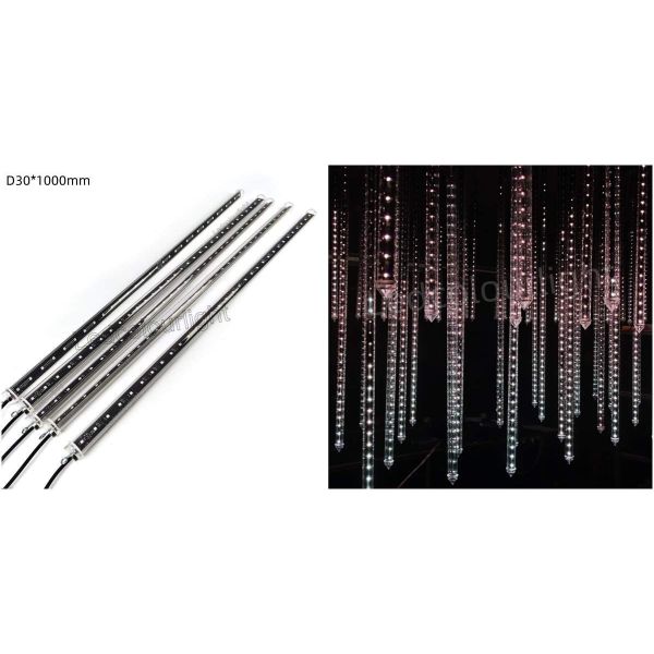 30mm 1M RGB Pixel 3D LED Meteor Light Tube for Theme Parks and Festivals