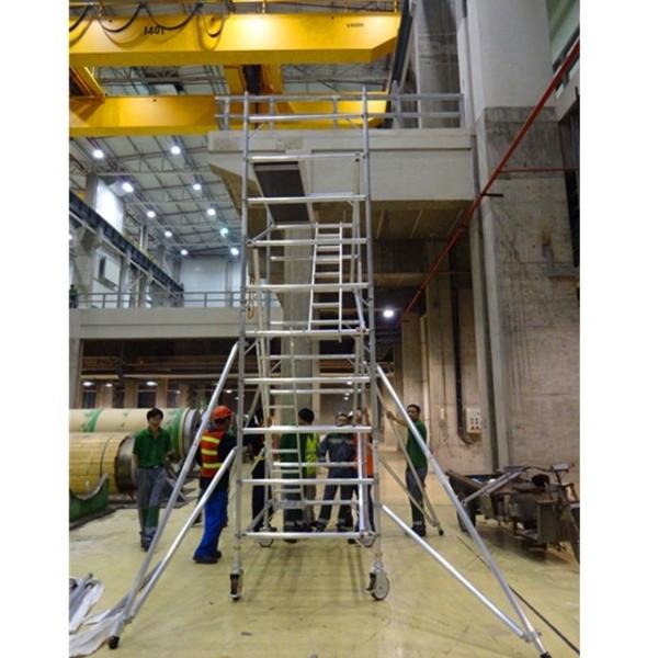 Échafaudage en aluminium pliable cadre d'échelle de tour échafaudage en aluminium mobile