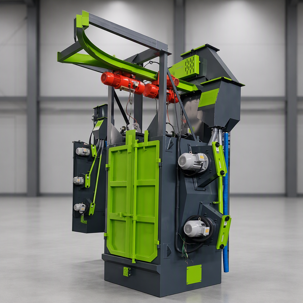 Casting Surface Cleaning Q3210 Rubber Belt Shot Blasting Machine