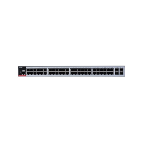 Switch Ruijie de 48 puertos Gigabit PoE+ 4x10G SFP+ VSU Virtualización Seguridad Avanzada