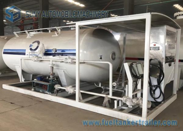 Mobile LPG Transport Tank Bower Skid Station For Refilling LPG To LPG Cylinder