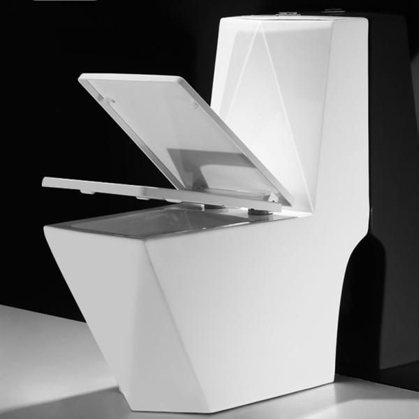Sanitary Ware White Bathroom Ceramic Toilet Bowl Diamond Shape Floor Mounted Washdown One Piece Wc Toilets