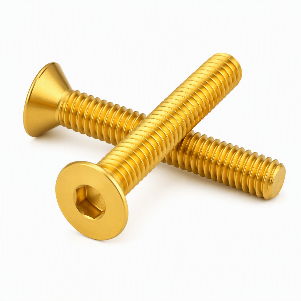 National standard pure brass countersunk head hexagon socket head screw flat head copper cup screw bolt copper machine tooth screw