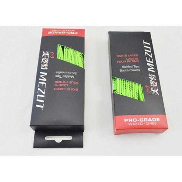 Braided Fiber Colored Hockey Skate Laces Waxed Waterproof Tight Moulded Tips