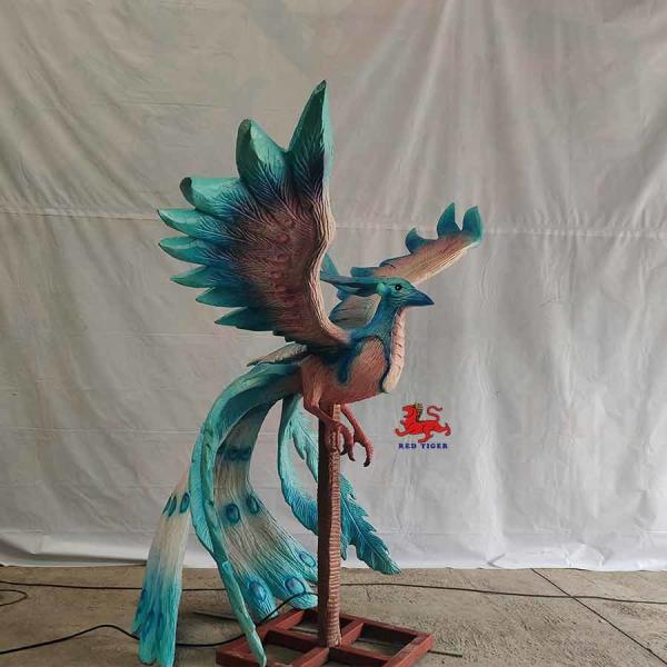 Птица ориентированных на заказчика реалистических Animatronic тварей животных китайских старых зеленая