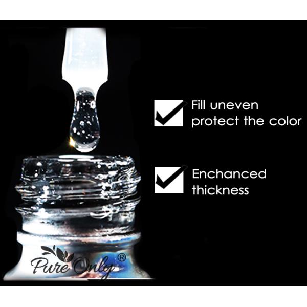 Matériau de protection de l'environnement Gel ongles vernis de base manteau haut avec lampe LED 30s Temps de guérison et choix écologique