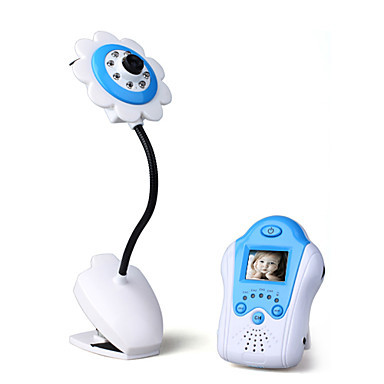 Baby Monitor with Night Vision and AV OUT (Flower Design/Blue)