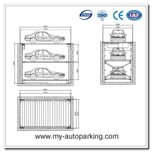 Underground Parking Garage Design/Double Stack Hydraulic Stacker/Garage Storage