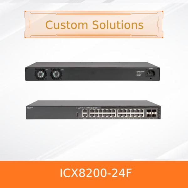 Interruptor de Ethernet Ruckus Icx8200-24f, para el cual se utiliza un interruptor de conexión