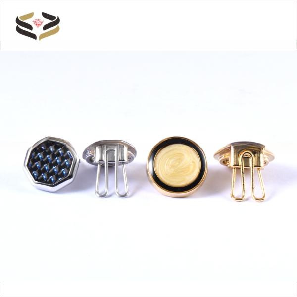 Coffee Epoxy Inlay Brass Button Cover Cufflinks Round For Men'S Normal Shirt