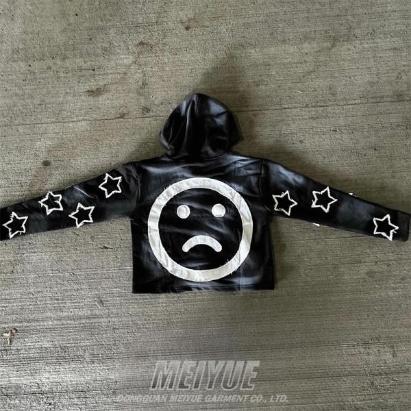 Camiseta con bordado de cuero cortada con el sombrero crudo 420 gramos 480 gramos