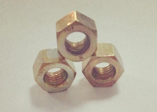 Plain Color Hexagon Head Carbon Steel Nuts Prevent Loosening , Carbon Content Bellows 2.11%
