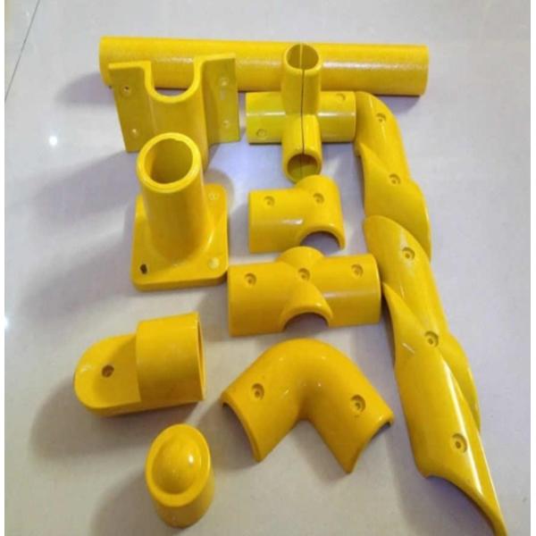 Round/Square Railings FRP Handrail Fittings for Industrial Design Fiberglass Railing