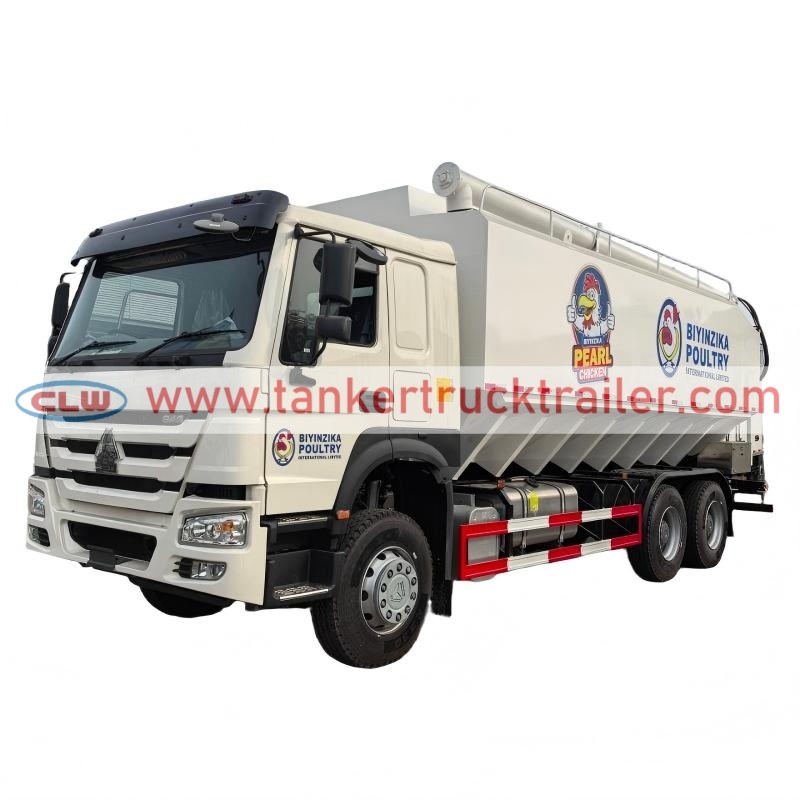 HOWO 6X4 40CBM Hydraulic Control Bulk Feed Delivery Truck for Sale