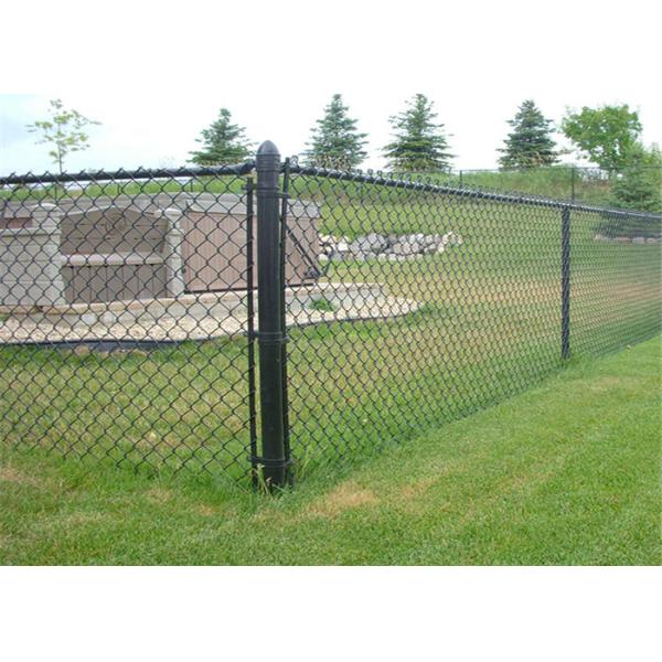 50mm Hole 8 Ft Black Vinyl Chain Link Fence Pvc Coated Temp