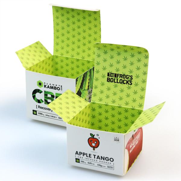 Emballage personnalisé en gros de CBD avec un design personnalisable mat ou une stratification brillante
