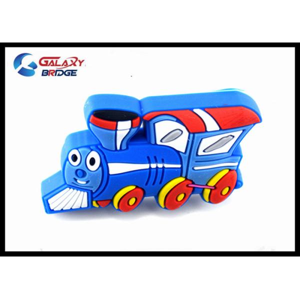 Blue Train Silicon Kids Bedroom Knobs / Soft Plastic Childrens Wardrobe Door Knobs