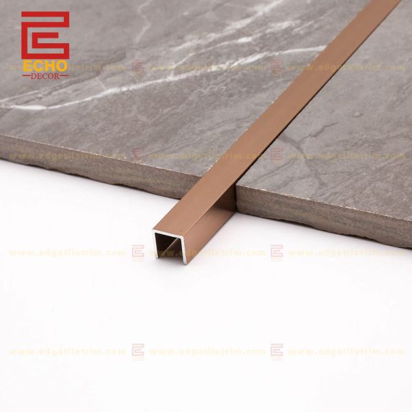 Seamless Transition Bronze Aluminum Tile Trim 12mm Tile Edge Finishing