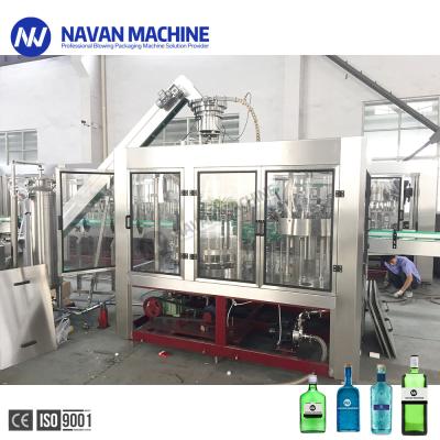 Glass Bottle Vodka Washing Filling Capping Machine With Aluminum Cap