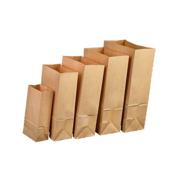 Flat Brown Kraft Heat Seal Bags Customized Size Food Grade Delicate Flexo Print