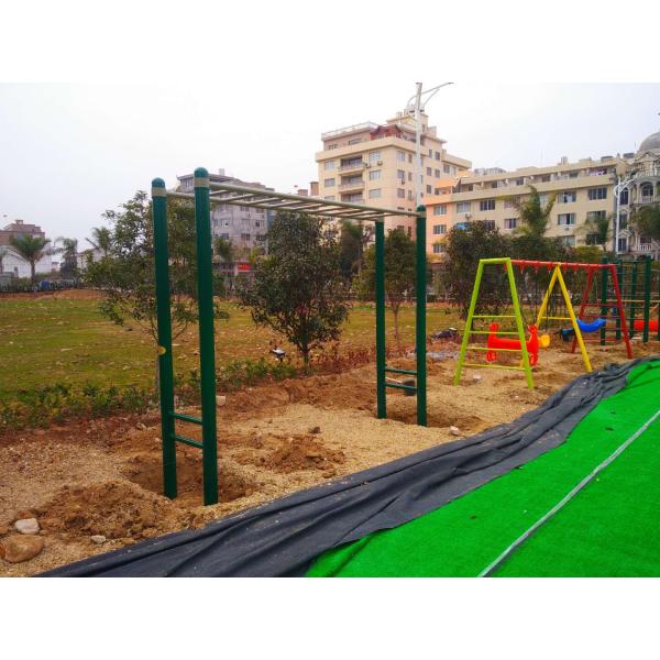 Athlete Outdoor Fitness Equipment , Exercise Street Workout Machines In Parks With Adult Monkey Bars
