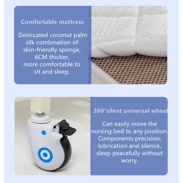 Manual Multifunctional Hospital Patient Bed Paralysis Turning Lift With Stool Hole