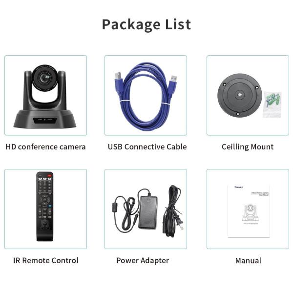 Nv20u 38400BPS 9600BPS 1080P Conference Camera For Church