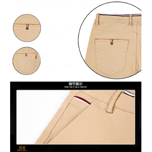 Men's Four Seasons Stretch Casual Pants with Slim Straight Design and Light Wash