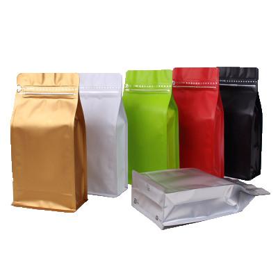 White Block Bottom Recyclable Tea Packaging Pouch
