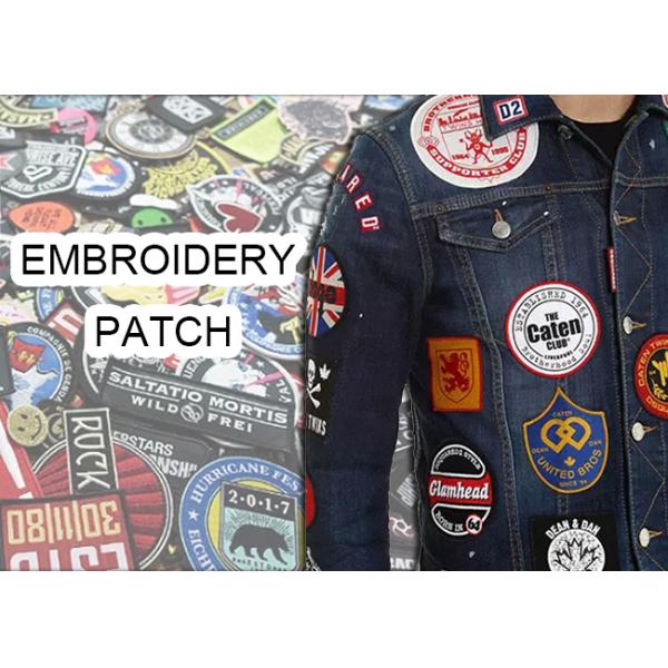 Music Guitar Iron On Embroidered Patches Hot Cut T Shirt Logo 12 Colors Custom