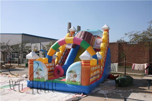 Inflatable slide combo, toboggan slide