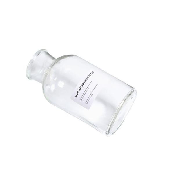 La característica elegante del florero de cristal redondo transparente modificó servicio para requisitos particulares