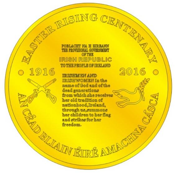 China high quality Irish coin in gold plated coin / gold replica coins