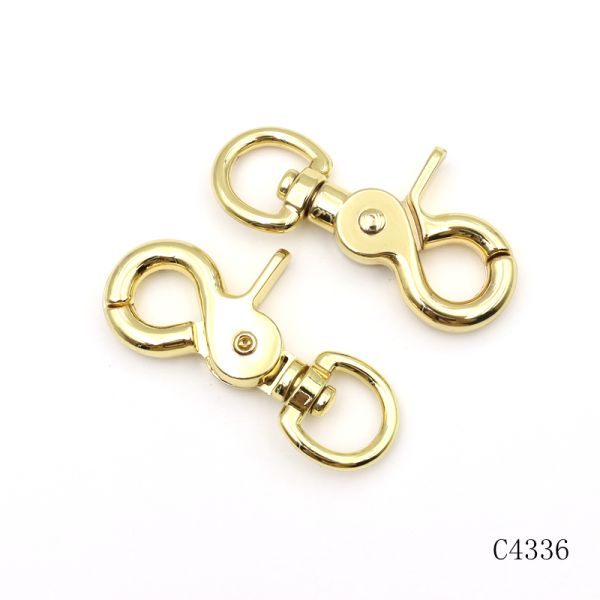 Zinc Alloy Swivel Snap Hook Heavy Duty Metal Trigger Snap Gold