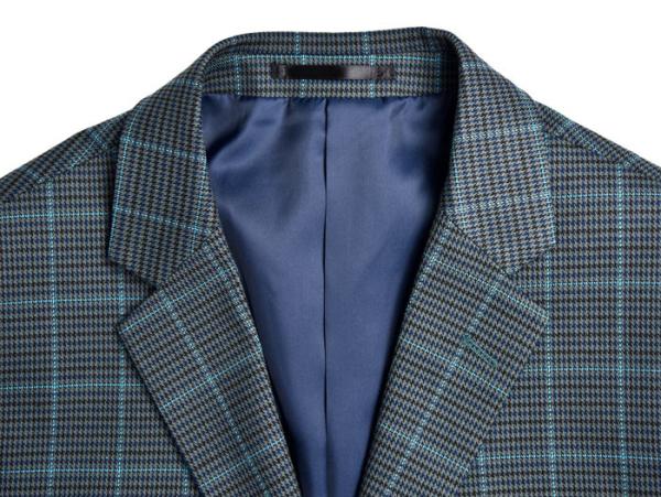 Custom Size Mens Tailored Fit Suits For Autumn and Winter Navy Check