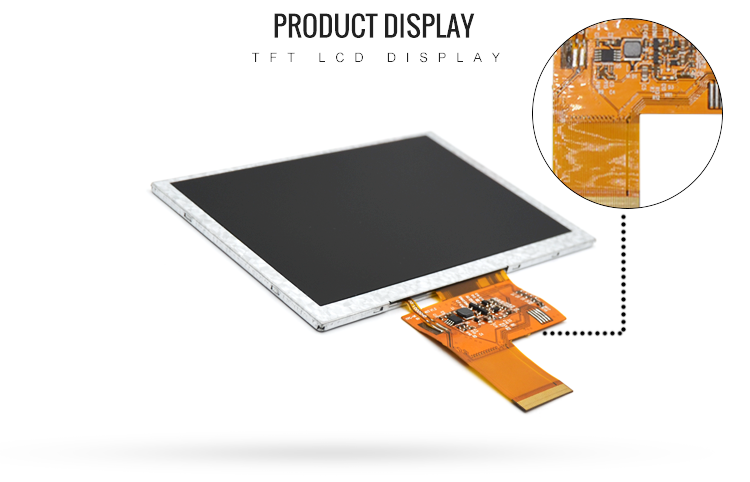 Backlight 5 Inch TFT LCD Display Panel 800x480 With 40 Pin RGB Interface ODM