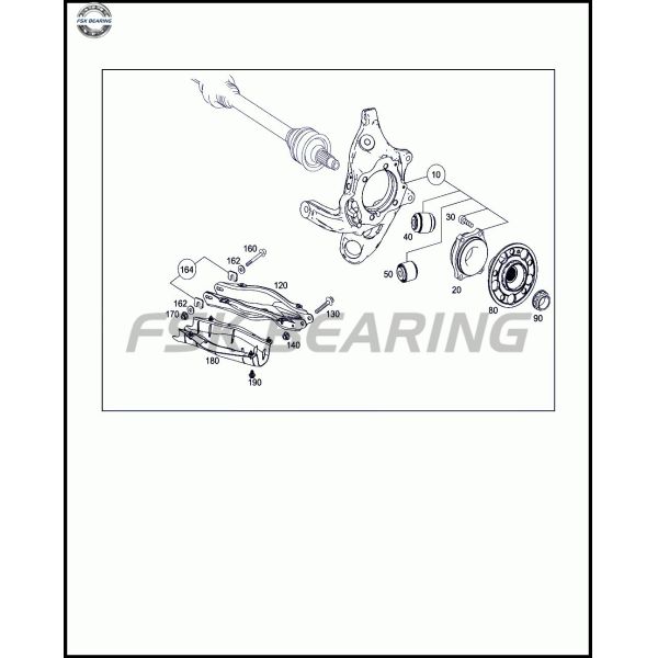 Rear Wheel Axle Head A2133570500 For Mercedes-Benz W205