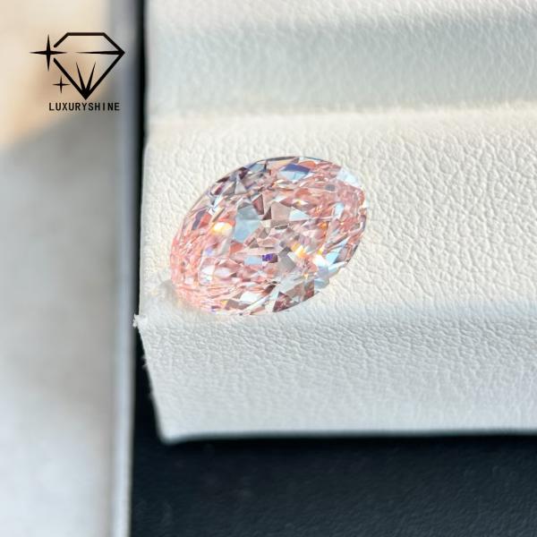 LuxuryShine 1-10CT Fancy pink Oval Lab Grown Diamond VVS-VS Loose Diamonds Customized jewelry with IGI Certificate﻿