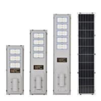 Projecteur solaire LED 100W 200W 250W extérieur IP65 en tôle galvanisée avec détecteur de mouvement