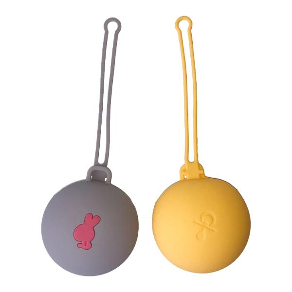 Silicone Baby Teether Baby Pacifier Container Anti Dropping  Bpa Free Baby Pacifier Clip Holder