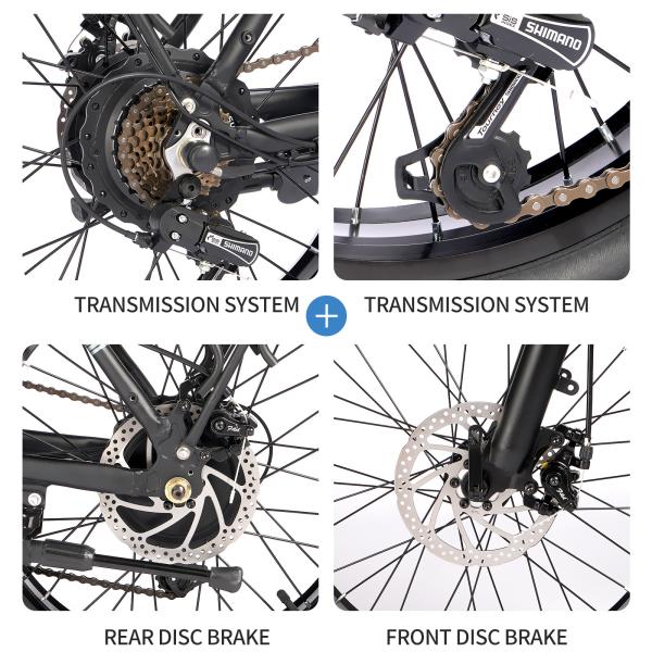 50-60Kms Adults Electric City Bikes 500w 48v14ah With Disc Brake