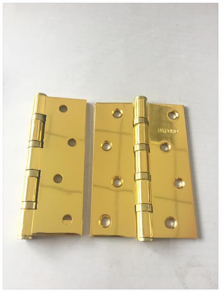 Bright Golden Plate Stainless Steel Ball Bearing Hinges Heavy Duty Smooth Surface
