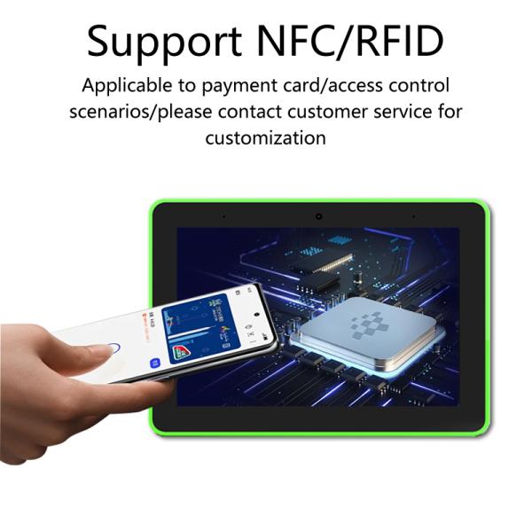 8インチ壁掛けAndroidタブレットPC POE NFC wifi タッチスクリーン、4面LEDライト付き、スマートホーム、会議室予約、ホテルスケジュール用